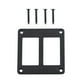 thumbnail image 1 of Soporte de carcasa de panel de interruptor basculante de aluminio negro de 2 vías para remolque de automóvil, barco y duradero, 1 of 9