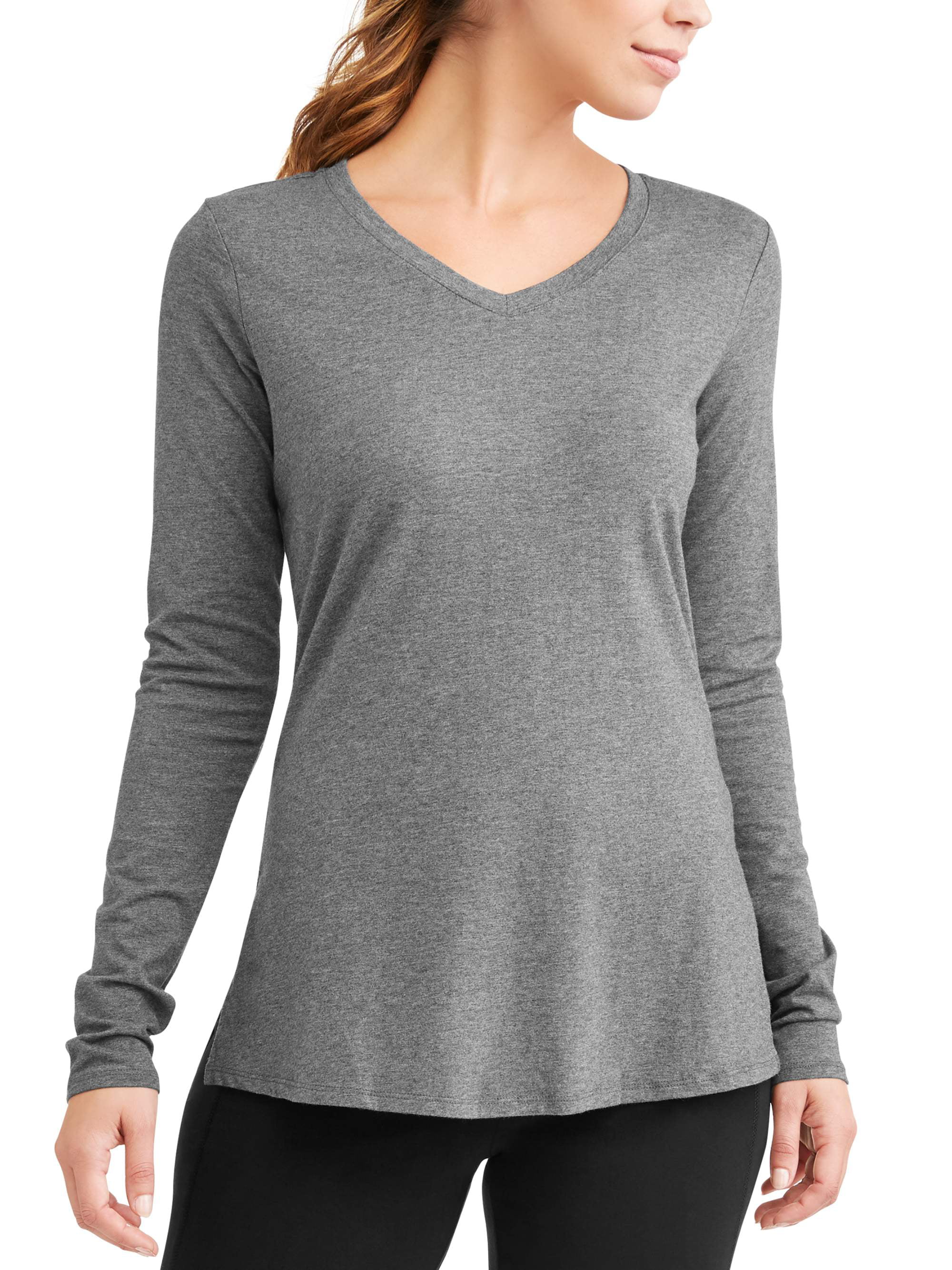 Women's Active Long Sleeve Super Soft Yoga T-Shirt - Walmart.com