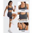 thumbnail image 6 of G4Free BareFeel Square Neck Sports Bra Padded for Women - Strappy Y Back Crop Tank Tops Workout Camisole, 6 of 7