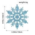 thumbnail image 7 of Christmas Light Blue Snowflake Ornaments Plastic Glitter Ornaments for Winter Christmas Tree Decorations Varies Craft Snowflakes/ Snowflake Ornament Bu3, 7 of 7