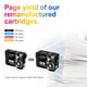 thumbnail image 3 of Juego de cartuchos de tinta Uniwork 702XL para Epson WF-3720, paquete de 4, 3 of 6