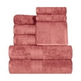 thumbnail image 3 of BNM Premium Long Staple Combed Cotton Assorted 8-Piece Ultra Soft Classic Towel Set, Blush, 3 of 9