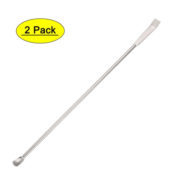 Uxcell 200mm 2 in 1 Double Head Stainless Steel Micro Lab Sampling