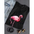 thumbnail image 3 of Big Pink Flamingo T-Shirt Women -Image by Shutterstock, Female Medium, 3 of 4