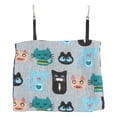 thumbnail image 4 of Bird Hanging House, Lightweight Soft Cat Pattern Bird Hammock Pet Supplies Triangular  For Bird Cage S Cat Pattern And Blue Bottom, 4 of 8