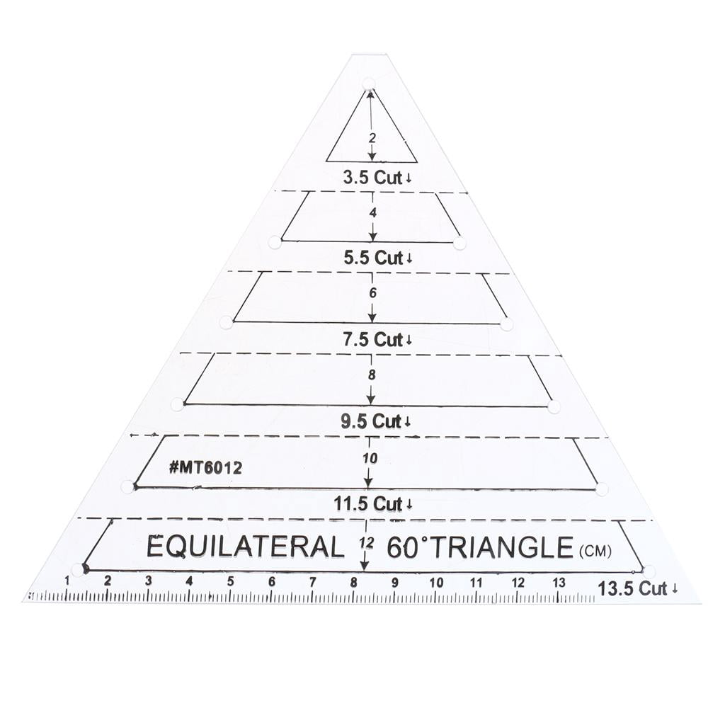 60 Degree Equilateral Triangle Quilting Ruler for Quilting Paper Arts Craft