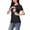 E-111 Black, variant on Women Maternity Clothing Solid Color Short Sleeved Double-layer Nursing Top Multifunctional T-shirt