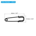 thumbnail image 2 of Uxcell Safety Pins 1.57 Inch Large Metal Sewing Pins Black 12Pcs, 2 of 5