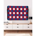 thumbnail image 3 of Outdoor TV Cover 48 to 50 Inch Weatherproof, Abstract Modern Waterproof TV Screen Protector for Outside Decor with Zipper and Pocket 48"L x 30"H , 4th of July Checkered Red Navy Blue White, 3 of 7