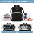 thumbnail image 2 of 3 in 1 Diaper Bag Backpack with Changing Station, Waterproof Baby Bag with Auto Foldable Crib, 2 of 5