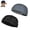 Black+Dark gray, variant on 2 Pack Men's Breathable Brimless Hat, Summer Large Mesh Skullcap, Adjustable Lightweight Tang Style for Outdoor Daily Wear