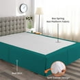 thumbnail image 2 of Teal Solid Pleated Bed Skirt Short - Queen Size -11 Inch Drop Split Corner Pleated Bedskirts -Microfiber Box Pleated Bedskirts - Never Lift Your Mattress - Hotel Quality Bed Skirt, 2 of 8