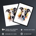 thumbnail image 2 of Greyhound Lovers Gift Watercolour Pet Portrait Painting Artwork Large Wall Art Poster Print Thick Paper 18X24 Inch, 2 of 5