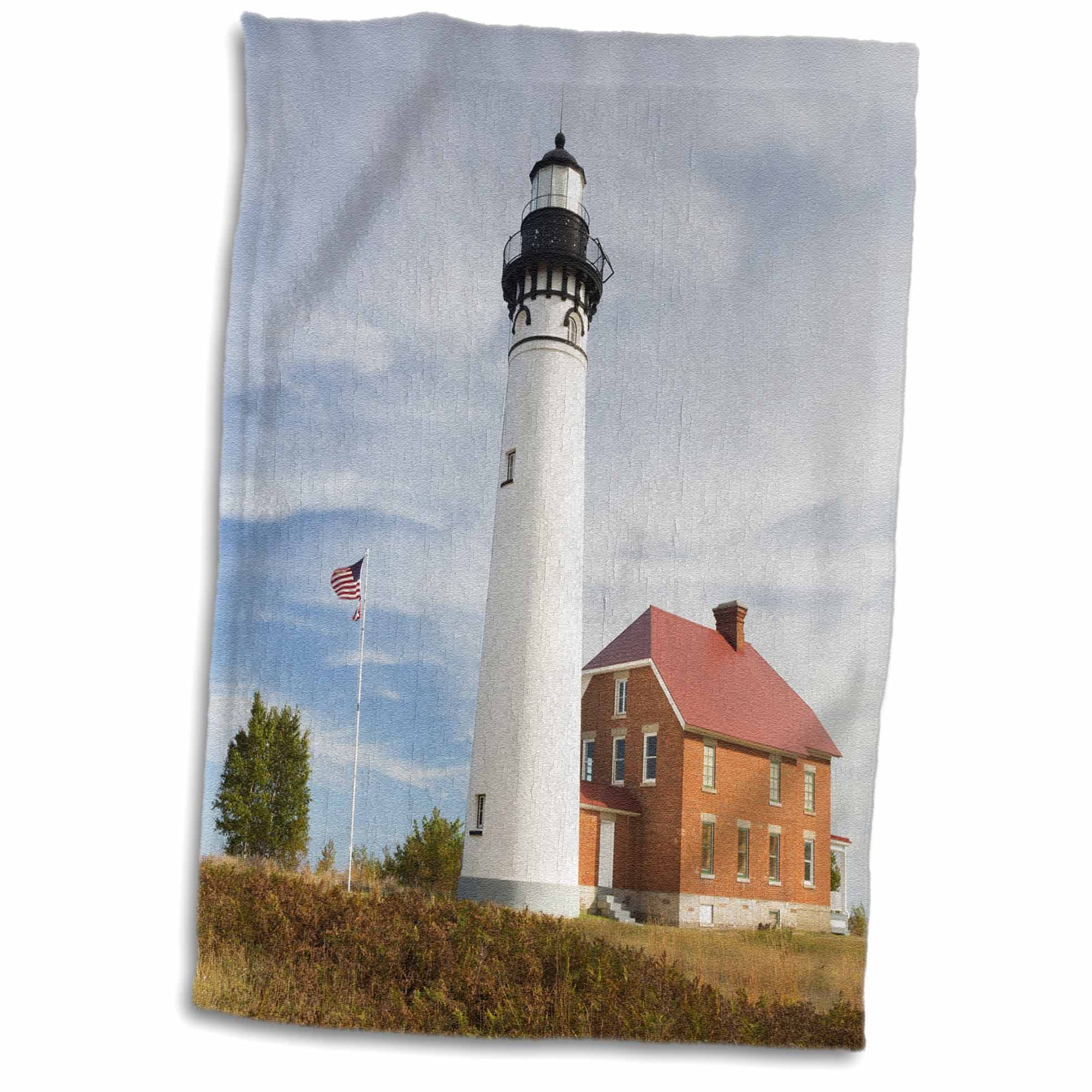 3dRose Michigan, Pictured Rocks, Au Sable Point Lighthouse, bulit 1874
