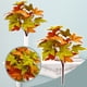 thumbnail image 2 of Paquete de hojas de arce artificiales para Halloween y Acción de Gracias. Decoración para el hogar. Adornos de plantas verdes recortadas. Hojas de arce otoñales., 2 of 8