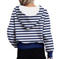 thumbnail image 5 of Sweatshirts For Teen Women Long Sleeve Print Casual Zipper Graphic Hoodies Drawstring Pullover Oversized Hoodies, 5 of 6