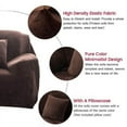 thumbnail image 5 of JIAN YA NA Thick Velvet Sofa Covers Stretch Couch Covers for 1/2/3/4 Seater Cushion Soft Sofa Cover Protector(Coffee,1-Seater Sofa), 5 of 7