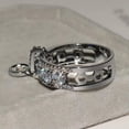 thumbnail image 4 of HOOUN Gorgeous Women 925 Silver Filled Wedding Band Ring Oval Cut Cubic Zircon Sz 6-10-#1-7, 4 of 4