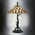 thumbnail image 4 of Luxury Eclectic Tiffany Table Lamp, Large Size: 25''H x 17''W, with Natural Style Elements, Valiant Bronze Finish, UQL7041 from the Kensington Collection by Urban Ambiance, 4 of 5