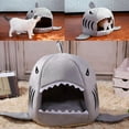 thumbnail image 1 of CNKOO Comfortable Cave Design Kennel Shark Shape Cat Dog Pet Soft Nest for Daily Life, 1 of 10
