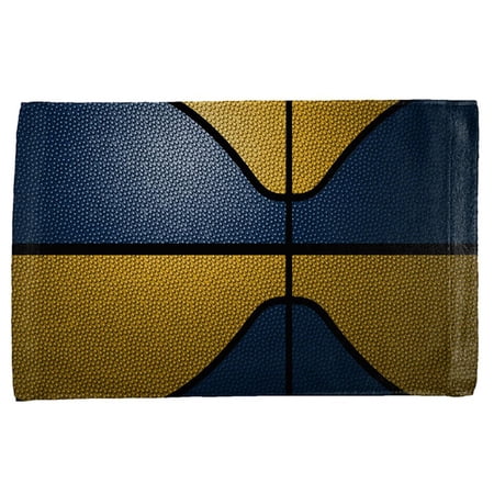 Championship Basketball Navy & Gold All Over Sport Towel