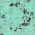 thumbnail image 1 of Ahgly Company Machine Washable Indoor Square Persian Turquoise Blue Bohemian Area Rugs, 6' Square, 1 of 4