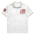 thumbnail image 5 of Dwelliawo 250th Anniversary Usa Shirt Men's American Flag Patriotic Patriotic Short Sleeve Shirts 250 Anniversary Usa Freedom Shirt Polo Top M White M, 5 of 6