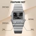 thumbnail image 6 of SKMEI Men Watch Digital Sports Watches for Womens Mens Multifunction Waterproof Wristwatch with 3Time/Alarm/Chronograph, 6 of 9