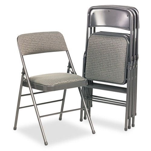 Bridgeport Fabric Padded Seat Back Folding Chair