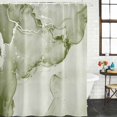 thumbnail image 3 of Marble Sage Green Waterproof Fabric Shower Curtain,Modern Abstract Ink Painting Luxury Waterproof Fabric Shower Curtain for Bathroom Curtains Bathtubs Shower Curtains with 12 Hooks Small 36x72in, 3 of 8
