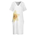 thumbnail image 3 of Vestido de verano de silueta de Narciso para mujer traje holgado con bolsillos elegante para fiesta diario, 3 of 6