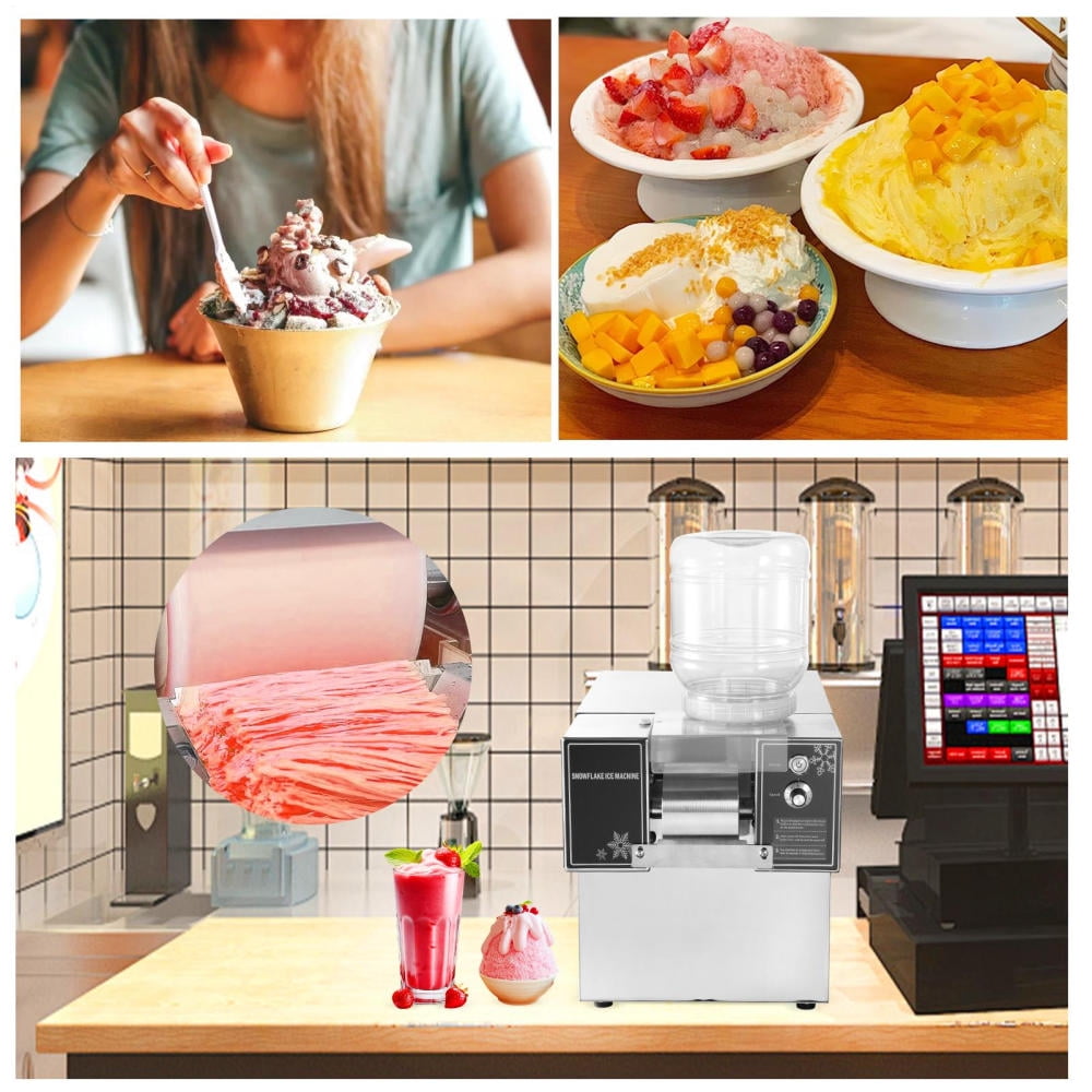 Automatic Electric Ice Shaved Machine, Air Cooling for Home Parties & Food Trucks