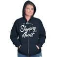 thumbnail image 3 of Shopaholic Aunt Cute Cool Fun Auntie Womens Plus Size Graphic Zipper Hoodie Brisco Brands 2X, 3 of 6