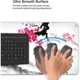 thumbnail image 5 of Watercolor Japanese Sumi E SaKura Hills Cherry Blossom Gaming Mouse Pad XL, Extended Stitched Edges Mousepad,Large Mouse Mat DesK Pad, Long Non Slip Rubber Base Mice Pad (31.5x11.8 Inch), 5 of 6