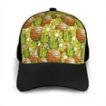 thumbnail image 3 of Naloa Tropical Summer Fruit Adult adjustable Print Baseball Hat, Patchwork curved brim baseball capfor Men and Women, One Size, 3 of 5