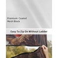 thumbnail image 6 of 4th of July RV Awning Sun Shade Screen 9'X7' Majestic Bald Eagle Mesh Sunscreen Patriotic American Flag Awning Shade Screen with Zipper UV Blocker Completed Kits for RV Motorhome Camper, 6 of 7