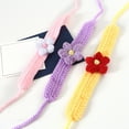 thumbnail image 4 of Pet Collar, Adjustable Handmade Knitting Cat Circle Collar Flowers Dog Bandana, 4 of 8