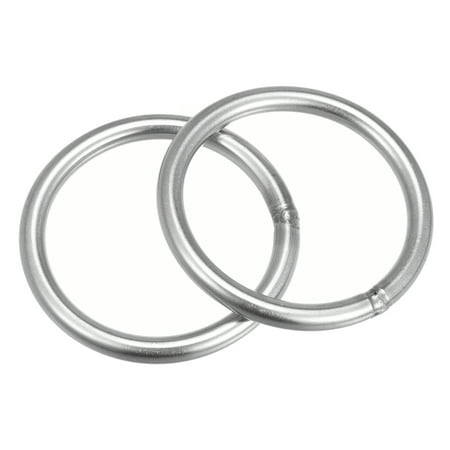 

80mm(3.15 ) Outer Dia. 8mm Thickness Welded O Ring 304 Stainless Steel 2 Pack