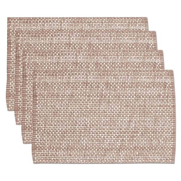 bed bath n more Taupe Cotton Twotone Placemats (Set of 2, 4 or 6) Set
