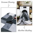 thumbnail image 6 of Modern Abstract Plaid Area Rug, Stain Resistant Low-Pile Non-Slip Floor Carpet, 6 of 7