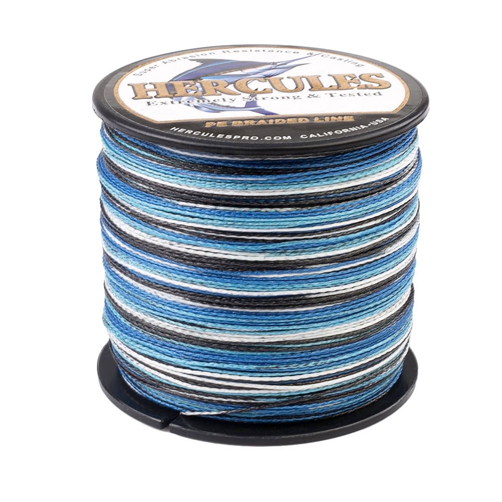 HERCULES Super Strong 300M 328 Yards Braided Fishing Line 70 LB Test for Saltwater Freshwater PE Braid Fish Lines 4 Strands - Blue Camo, 70LB (31.8KG), 0.44MM
