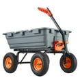 thumbnail image 2 of KFFKFF Durable Garden Cart with Poly Dump Design, Sturdy Steel Frame, Multi-Purpose Wagon with Easy-to-Use Handle, 6.48 cu.ft Capacity, 1200 lbs Load, 13-Inch Wheels, 2 of 9