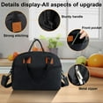 thumbnail image 2 of Insulated Lunch Bags for Women Men with Adjustable Shoulder Strap,AILKIN Large Lunch Box Tote Leakproof Cooler Reusable Thermal Lunch Bags for Women,Adults,School,Work,Office,Picnic,Black, 2 of 7