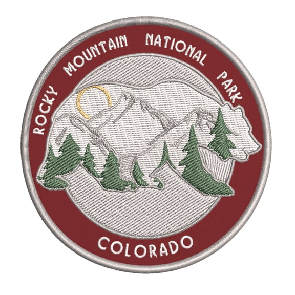 Wander Often! Rocky Mountain National Park, Colorado 3.5 Inch Iron Or Sew On Embroidered Fabric Badge Patch Seek Adventure, National Park Iconic Series