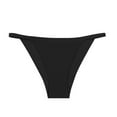 thumbnail image 2 of Elainilye Fashion Womens Underwear Seamless Sexy No Show Underwear Low-waist Hip Wrap Triangular Underwear Briefs,Black, 2 of 3