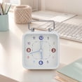 thumbnail image 2 of REGALWOVEN Mechanical Alarm Clock with Handle, Metal Casing, Non-Tick Movement Ideal for Bedroom Nightstand White 3.3"L x 1.8"W x 4.5"H, 2 of 5