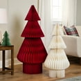 thumbnail image 3 of Northlight Accordion Honeycomb Foldable Paper Christmas Tree - 3' - Cream, 3 of 7