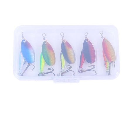 5Pcs Trouts Fishing Lures Colorful Spoon Baits Sequins Fishing Jigs Spoons Lure Hard Metal Baits