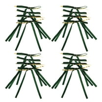 BESTYASH Flocking Ribbon Bows Dark Green Wired for Christmas Tree Decorations 24Pcs