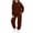 #02 Coffee 【Mix, Match & Rotate: Stock Up on Daily Colors】, variant on Toddler Kids 2-Piece Fleece Lined Tracksuit Set, Hooded Pullover Sweatshirt With Heart Print & Drawstring Jogger Pants, Casual Sportswear | CSEONE